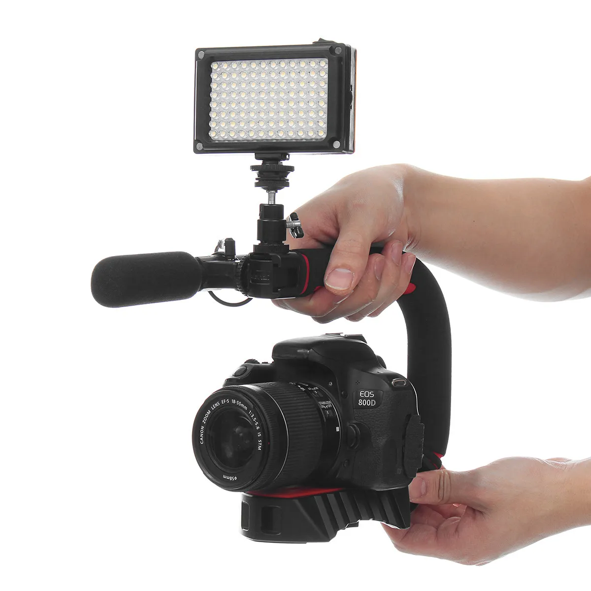 U-Grip Pro тройной башмак видео стабилизатор ручка держатель для камеры телефон видео Rig Сумка для фотоаппарата Nikon Canon iPhone X 8 7