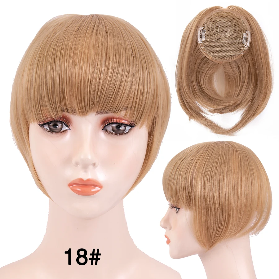 Tanio Leeons krótkie syntetyczne grzywki żaroodporne treski włosy kobiety naturalne krótkie fałszywe sklep