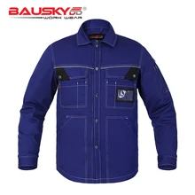 B229 bauskydd рабочая одежда осенние мужские футболки с длинными рукавами темно-синяя защитная Рабочая одежда большие карманы с ID держатель для карт