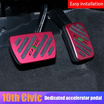 

Aluminum alloy car styling accelerator car accelerator pedal brake pedal for Honda 10th Civic 2016 2017 2018 2019 accessories