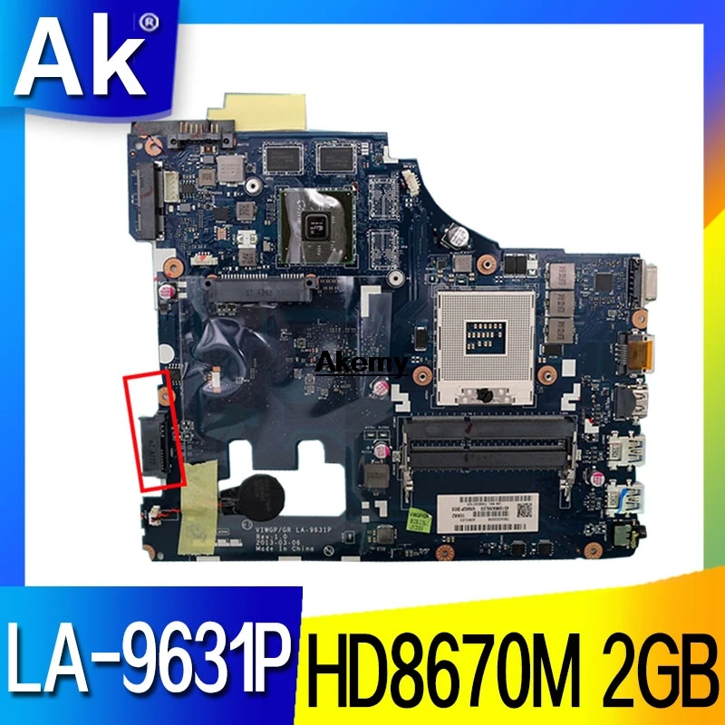 

high quality motherboard for Lenovo G400 laptop motherboard G400 HM76 HD8670M 2GB VIWGPGR LA-9631P tested good