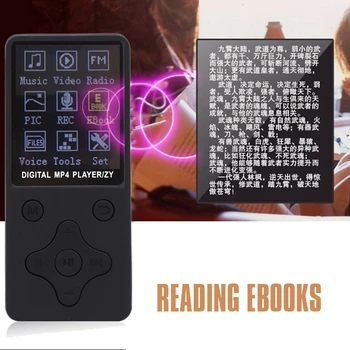 

LCD Screen Display Music Media Player MP3with FM Radio black