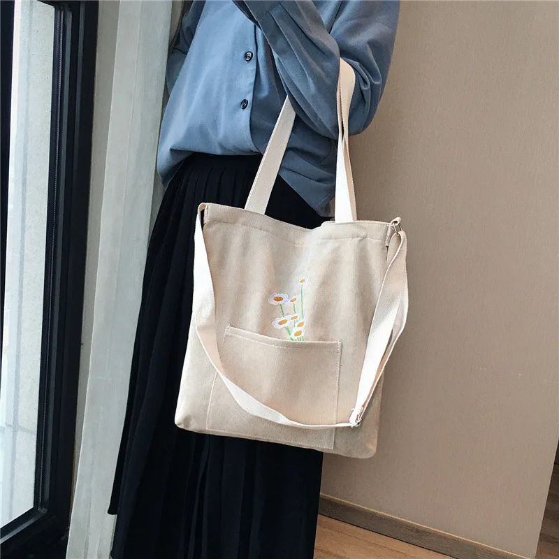 

Micro for Korean-style WOMEN'S Bag Shoulder Cross-body Canvas Bag Printed Large Capacity Canvas Bag College Student School Bag H