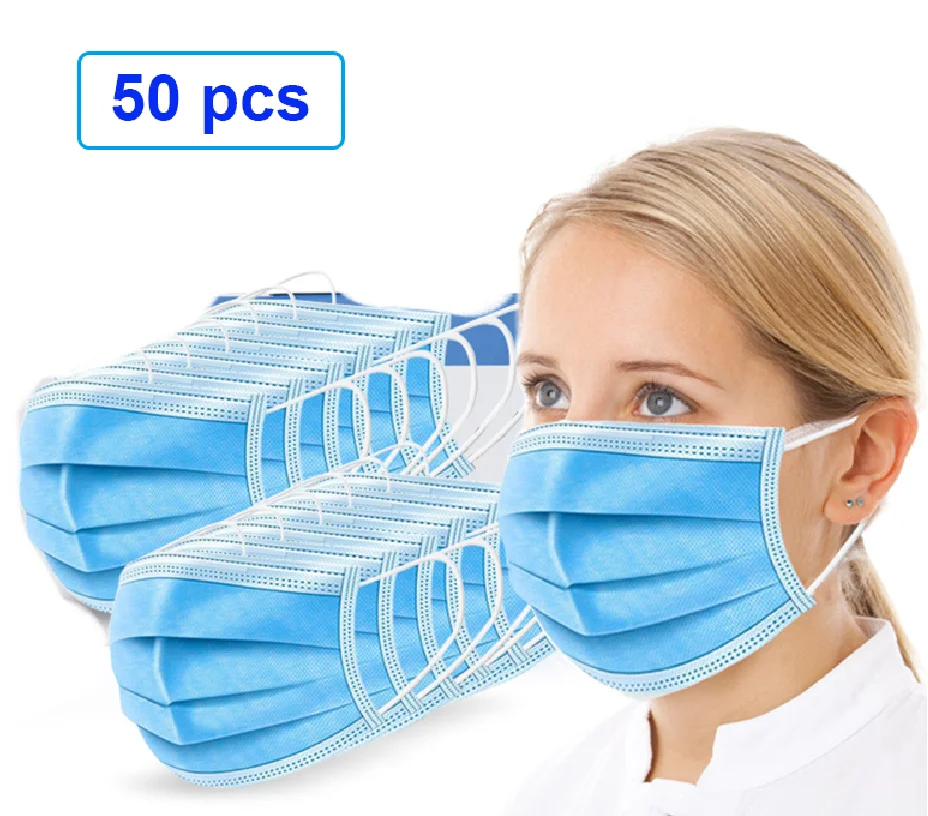 

50PCS Fast Delivery Disposable Protective Mask 10/300pcs KN95 Mask 3 Layers Anti Bacterial Facial Cover FFP2 FFP3 Anti Dust Mask