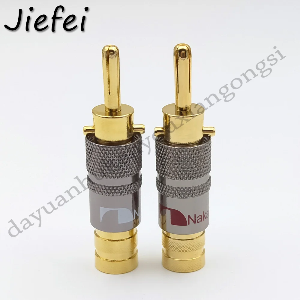 20pcs 24k Audio 4mm Banana Speaker Plug Screw Lock for 9mm Cable adapter New