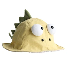 5 цветов, оригинальная детская хлопковая шляпа от солнца, динозавр, рыбак, весна-осень, детские шляпы для путешествий, козырек, Панама, шапка, бини