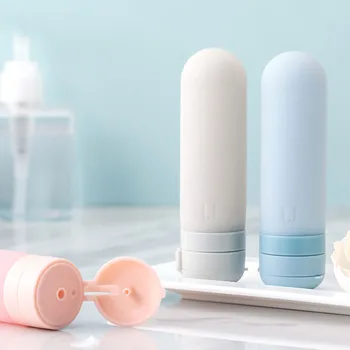 

50ML Portable Silicone Travel Refillable Bottles Cosmetic Shampoo Shower Gel Squeeze Kits For Lotion Shampoo Bath Containers