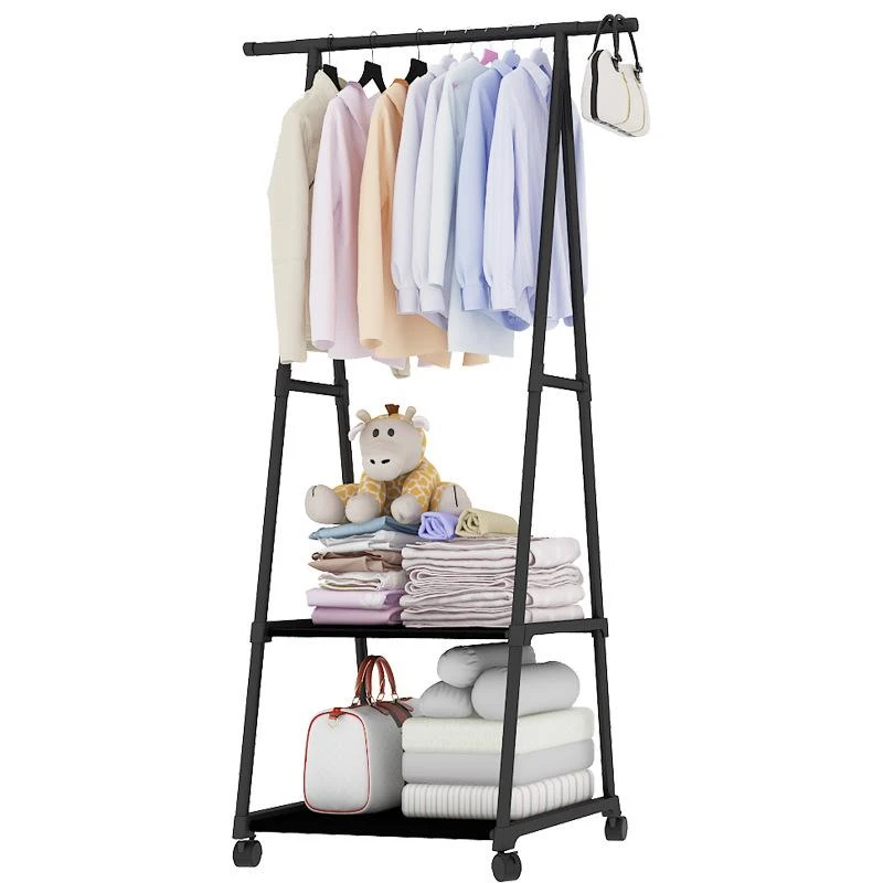 Вешалка для одежды напольная подвесная полка для хранения вещей вешалки для одежды с колесом простой стиль мебель для спальни