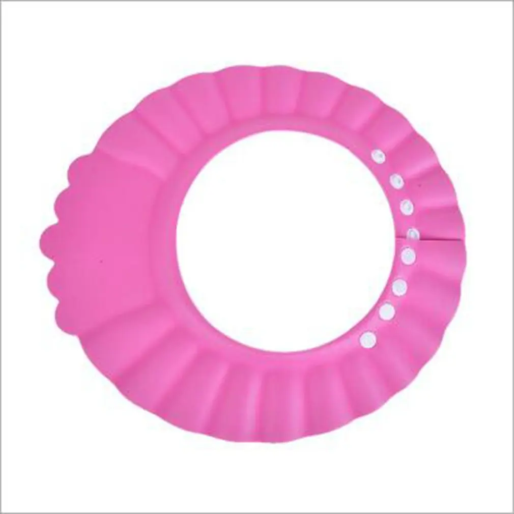 Безопасная Кепка для мытья волос, защитная Кепка для ванны, детская шапочка для душа для купания, 3 цвета - Цвет: Розовый