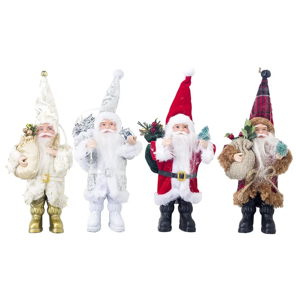 

Christmas Santa Claus Doll Ornament Decoration Figurine Collection Christmas Tree Pendent Standing Tradition Tabel Craft