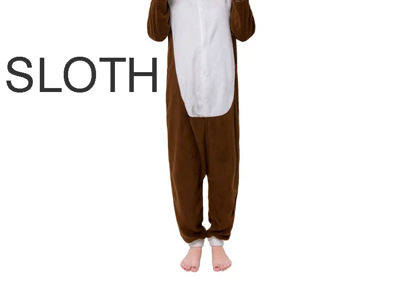 Kigurumi/Пижама для взрослых; костюм для косплея; серая акула; Onesie Lemur; одежда для сна; домашняя одежда; Пижама унисекс; праздничная одежда для женщин и мужчин - Цвет: sloth