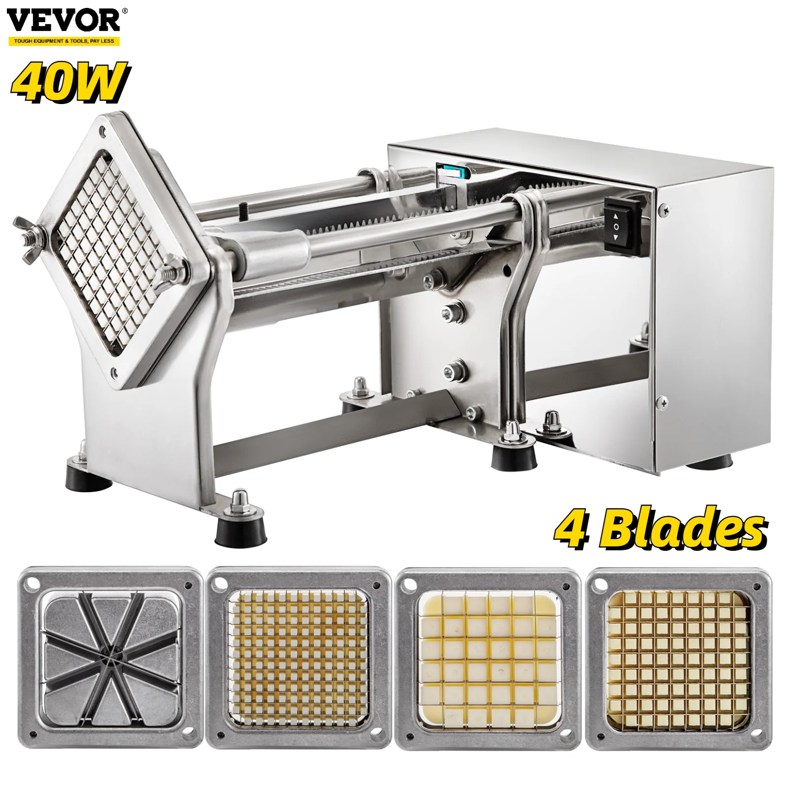 Vevor Electric Patato Cutter French Fries Silcer Kitchen Cooking