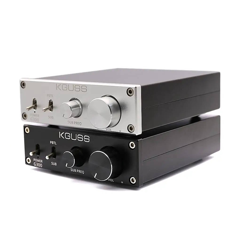 KGUSS G300 HIFI класса D Сабвуфер аудио усилитель 300 Вт усилитель низких частот регулировка