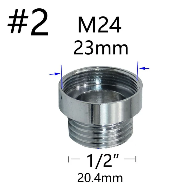 Connecteur Fileté Mâle En Laiton Argent M16 M18 M24 M28 À 1/2 Pour