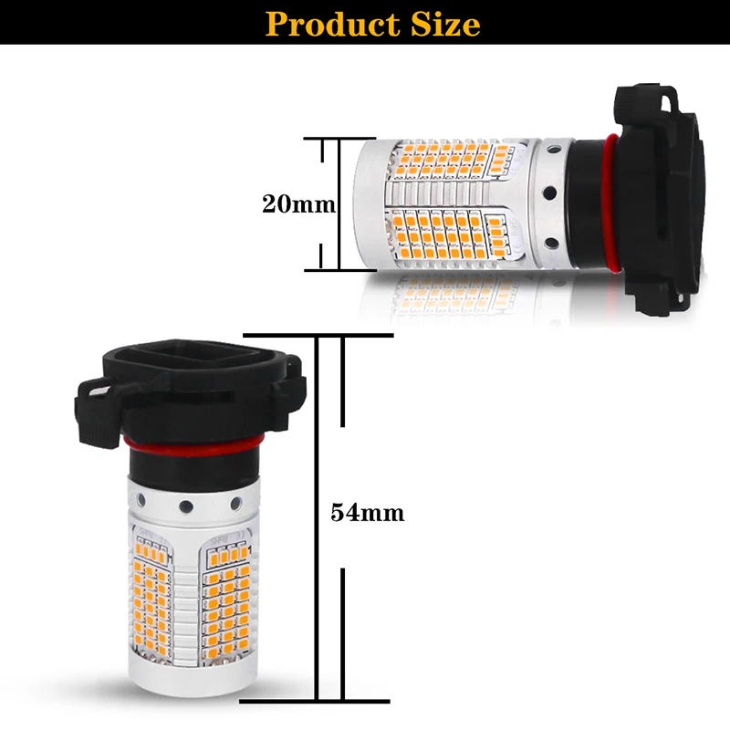 IJDM нет Hyper флэш Янтарный Желтый автомобиль PSY24W светодиодный Canbus Error Free PSX24W PS19W светодиодный лампы для автомобилей спереди указатели поворота 12V