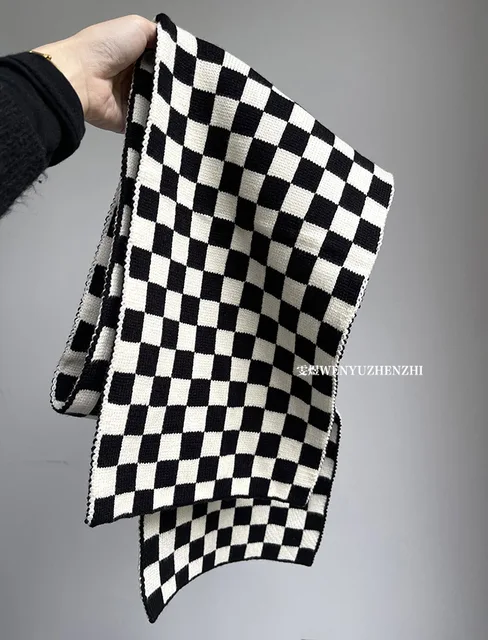 Christmas Pure Cotton Lady Big Shawl Imitation Cashmere Scarf Soft Skin-friendly Thickening Warm Letter Printing Shawl Scarf black 1