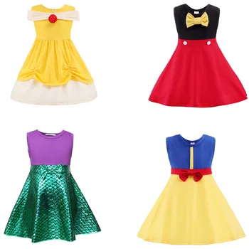 

Disney Children's Elena Mickey Mermaid Princess Snow White Girl Princess Belle Dress Girls Dress Kids Dresses for Girls