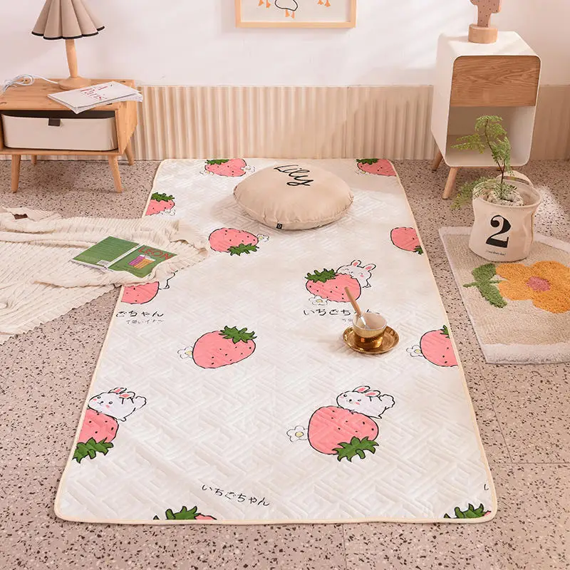 

Ковер детский из чистого хлопка с принтом в скандинавском стиле, детские коврики для игр на открытом воздухе, кемпинга, семейного собрания, складной нескользящий ковер