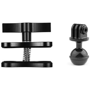 

1pcs CNC 360 Degree Rotation Ball Head Mount Tripod 2.5CM & 2pcs Aluminum Alloy 2-Hole Diving Butterfly Clip Clamp