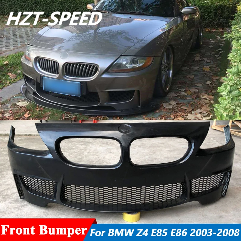 Z4 1 м Тип FRP Неокрашенный комплект кузова автомобиля передний бампер для BMW E85 E86
