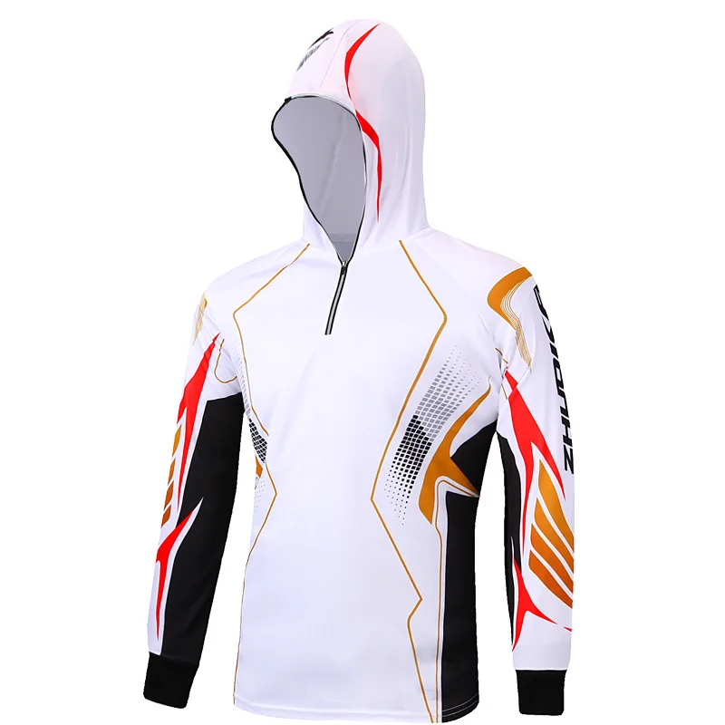 

Zhuo Coffee Outdoor Viscose Sun Protection Clothing Moisture Absorption Breathable Quick-Drying UV-Protection Long Sleeve Hooded