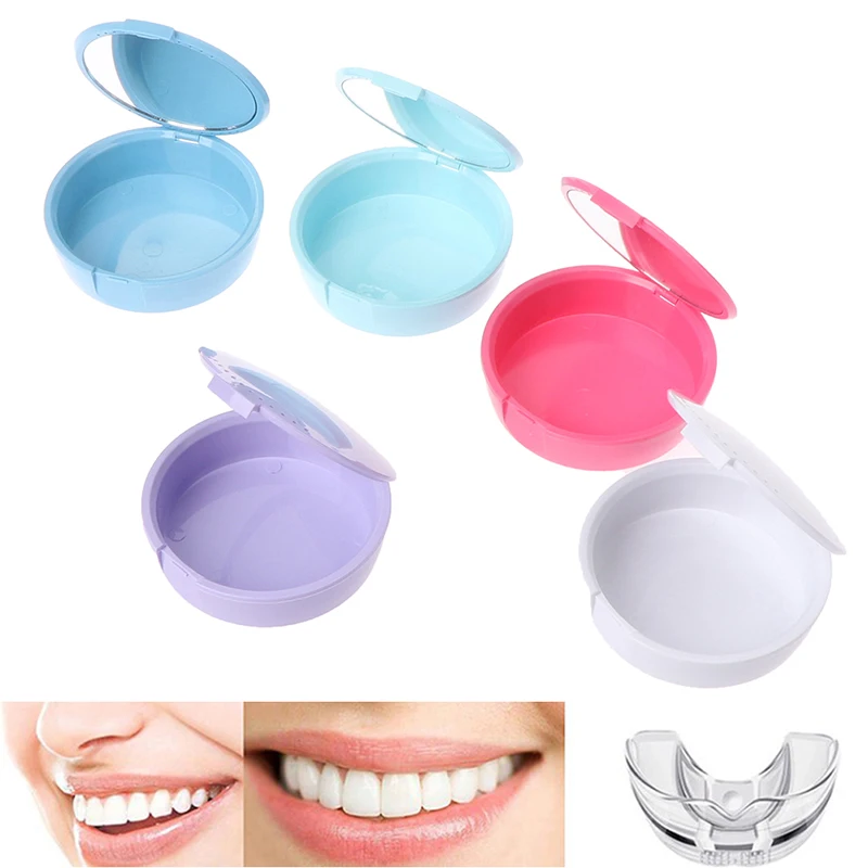 

Denture Storage Box False Teeth Bath Case Container Teeth Protector Cleaning
