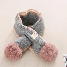 Зимние Детские шейный шарф для девочек, для мальчиков детские Scarfthickened Вязание шарфы для девочек Теплые шарфы для женщин аксессуары для малышей# T1P