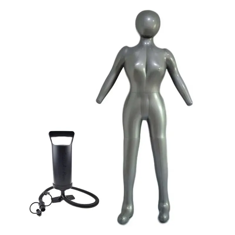 

Inflatable Female Full Body Mannequin Dress Form Dummy with Inflatable Pump