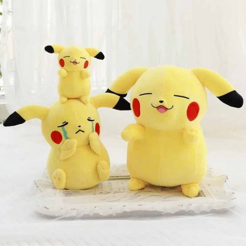 Takara Tomy Pokemon Cute Expression Pikachu Plush Acting  Crying  Doll Kawaii Anime Stuffed Lovely Gift for Children