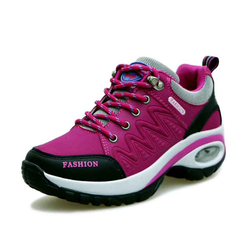 Кроссовки; женская обувь; Новинка года; однотонная прогулочная обувь; Женская дышащая обувь; tenis feminino; женские кроссовки на шнуровке - Цвет: Rose