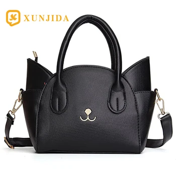 

XUNJIDA NEW 2020 Women's Summer Fashion Top Handle Cute Cat Crossbody Bag Shoulder Bag Zipper Vintage Handbag Summer Beach Black