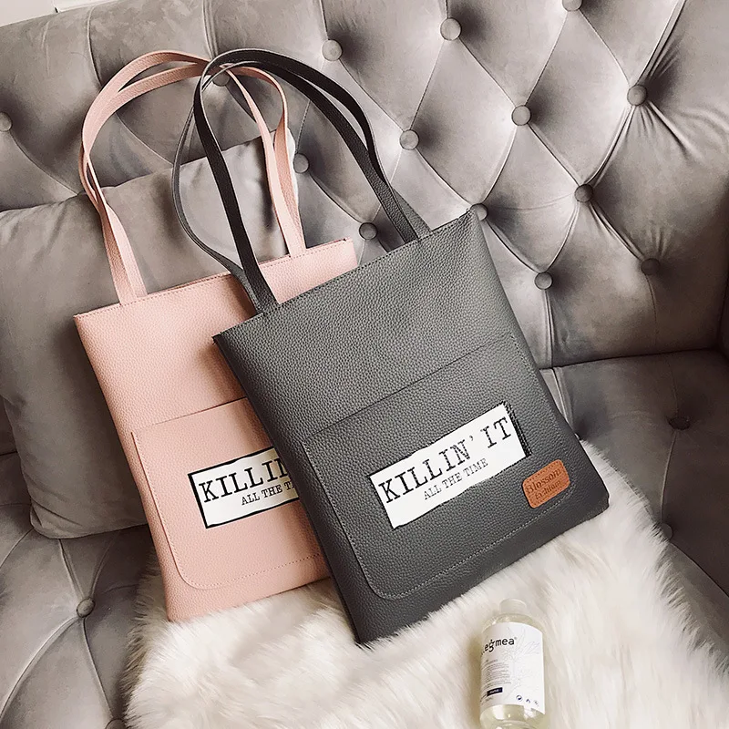 

2017 Casual Single Room Hand Bag Lady Cool Lettered Fashion Casual Hand Shoulder Oblique WOMEN'S Bag Bag