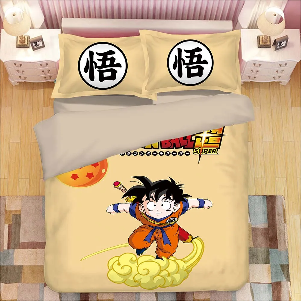 DRAGON BALL Z 3D постельное белье набор сын Goku vegeta пододеяльники, наволочки для подушек, драконий жемчуг одеяла постельные принадлежности Постельное белье - Цвет: 3