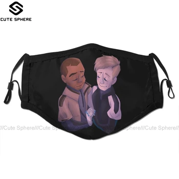 

Detroit Become Human Mouth Face Mask Our Hearts Are Compatible Markusu Facial Mask Kawai Cool with 2 Filters for Adult