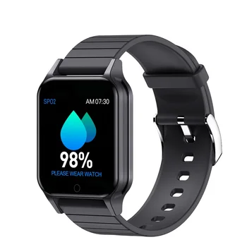 

Smart Watch Measuring Body Temperature Heart Rate Blood Pressure Blood Oxygen Smart Electronics Waterproof T96 Smart Bracelet