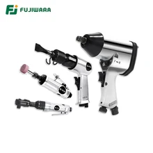 FUJIWARA 4pcs Pneumatic Tool Set, Air Shovel, 900N.M Torque Wrench, 68N.M Ratchet Wrench, Pneumatic Grinding Machine Air Hammer