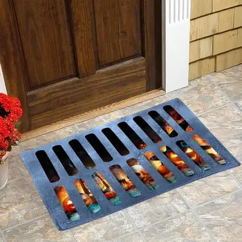 

Halloween Interesting Doormat Funny Horror Doormat Home Non-Slip Carpet 40x60cm For Any Deck Terrace Porch Balcony