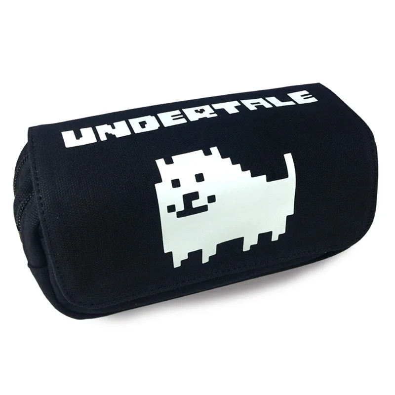 Undertale Косплэй ручка сумки двойная молния школьный Карандаш Чехол для косметики для макияжа, сумка, сумка для хранения подарок