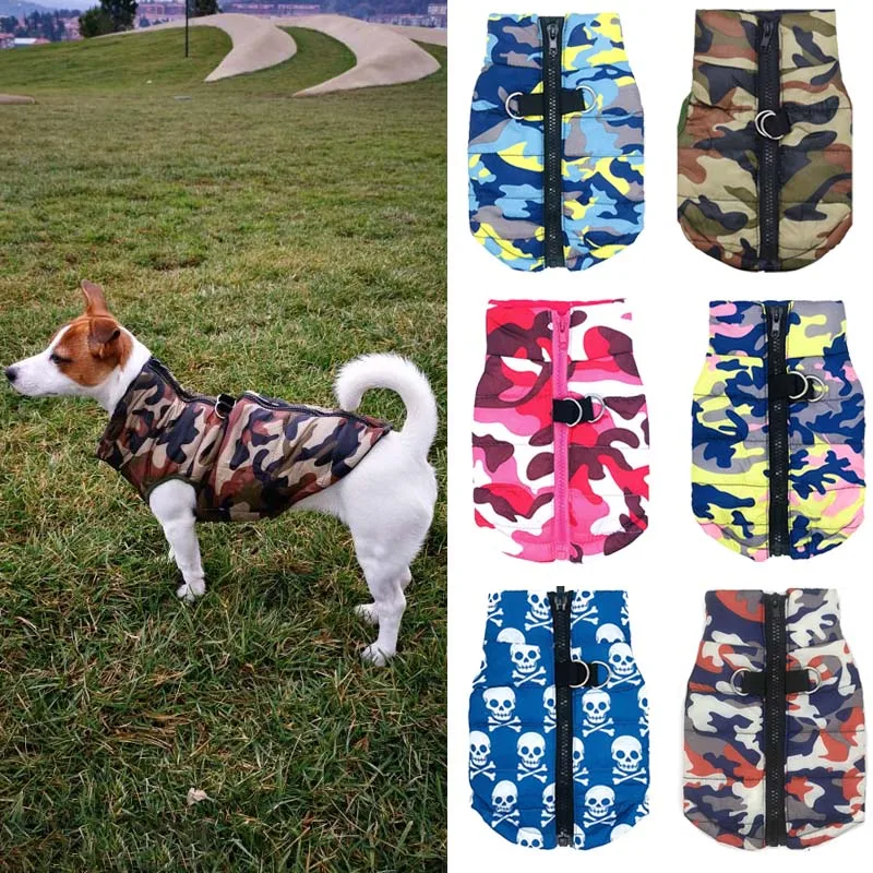 

Waterproof Dog Coat Winter Puppy Clothing Camo Pattern Small Dog Jacket Chihuahua Yorkshire Clothing