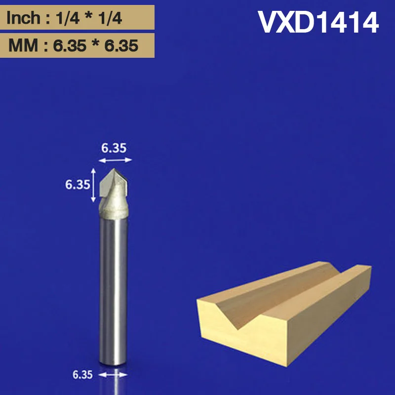 Router Bit 1//4 Shank 3//8 DIA 90 degrés V Type Fraise carbure pour bois
