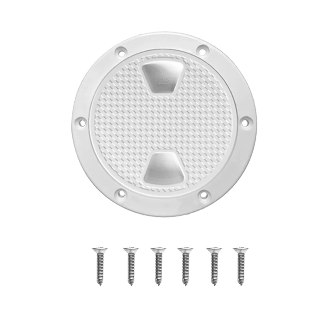 2x морская, для палубы пластина, 4& 8 дюймовые крышки люка твист Обзорный люк для лодка каяк каноэ в комплекте 12 винтов белый