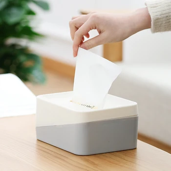 

2PCS Plastic Durable Dual Side Practical Napkin Boxes Tissue Holders Tissue Storage Containers For Bathroom Home