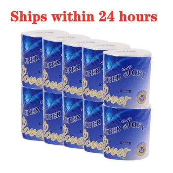 

10 Rolls Toilet Paper Toilet Tissue Roll Pack 4Ply Paper Towels Tissue Household Toilet Paper Toilet Tissue Paper Disinfection