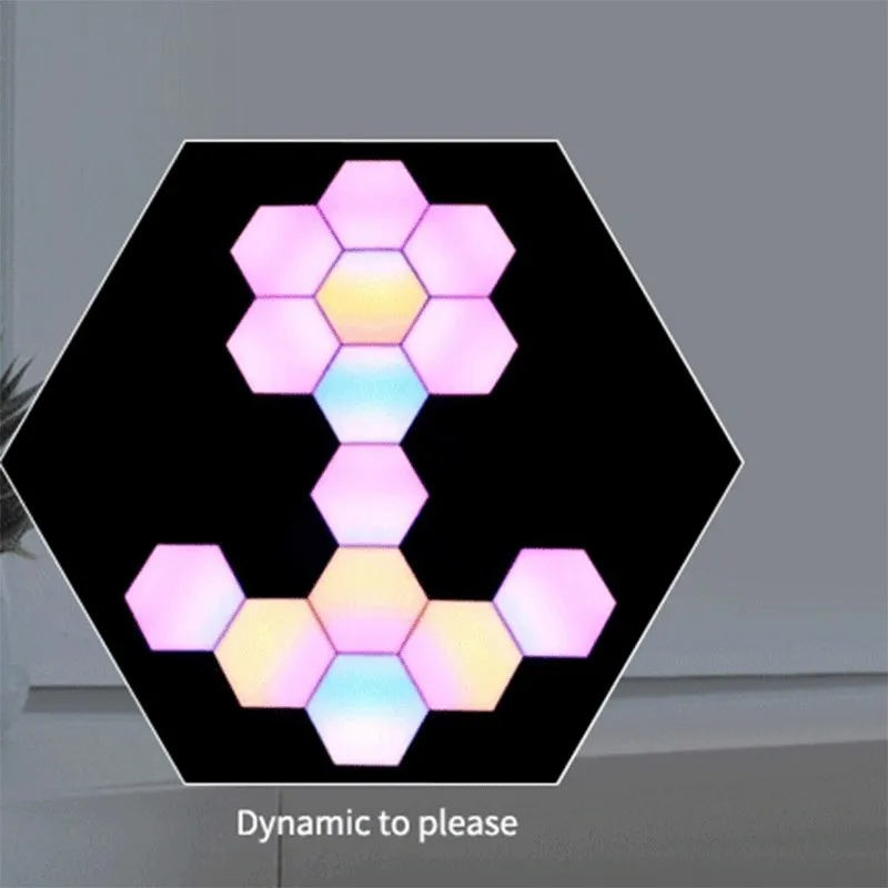 Квантовый светильник DIY светодиодный ночной Светильник креативная Геометрическая сборка интеллектуальное управление приложением красочный Google Home Amazon Alexa