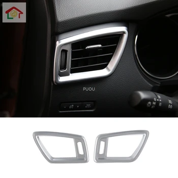 

ABS Matte Chrome For Nissan X-Trail x trail T32 Rogue 2017 2018 Car front air outlet strip cover trim 2pcs Accessories Styling