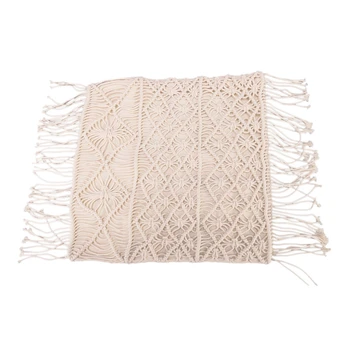 

Cotton Thread and Cotton Rope Hand-Woven Tassel Pillow INS Bohemian Pillow