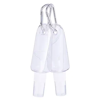 

5pcs Portable Hand Sanitizer Bottles Spray Bottles Plastic Empty Spray Bottle Multifunction Bottles with Hanger (White)