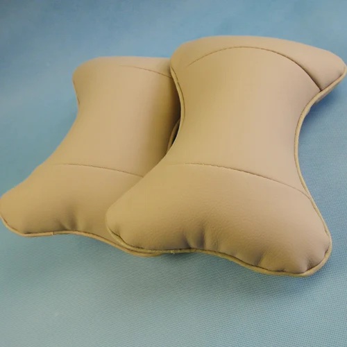 Beige AUSFTORER 2 шт./пара ПВХ кожа автомобильный подголовник подушка для отдыха подушки сиденья поддерживает авто аксессуары для интерьера Универсальный Размеры - Цвет: Beige