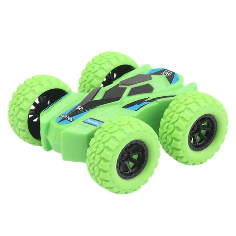 Инерции полноприводных модель автомобиля внедорожные двухсторонний самосвал Kid восхождение Дети моделирование треков подарок 7,5X7 см - Цвет: Green