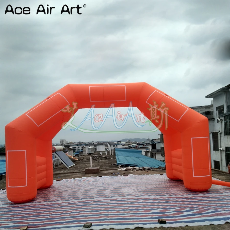 Inflatable Arch Gate Start Finish Line Archway with Sticker Box for Advertising, 4 Legs